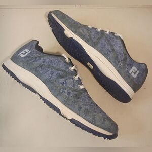 Footjoy FJ Leisure Spikeless Golf Shoes Women's Size 8 M Foot Joy Blue 92905